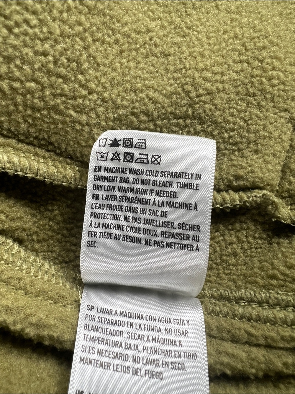 American Eagle Heavyweight Fleece Shacket Snap Jacket Khaki Olive Men’s Large - Picture 6 of 9